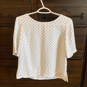 Black and White Polka Dot Blouse